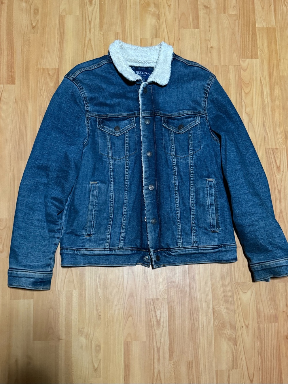 Arizona Jean Company Dark Blue Denim Sherpa Jacket
